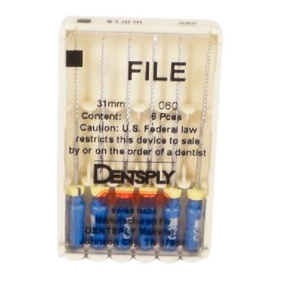 Dentsply Maillefer K-File Stainless Steel, Size #60, 31mm, Blue, 6/Pk thumbnail 10