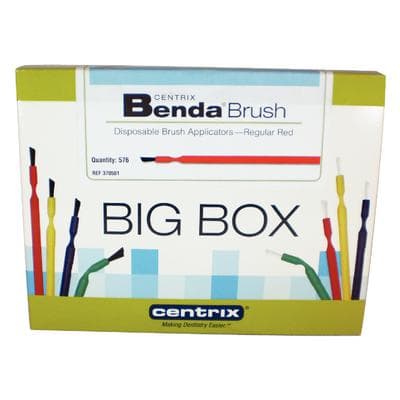 Centrix Benda Brush Disposable Applicator, Regular Point, Red Handle, Black Bristles, 576/Box, 370501 thumbnail 14