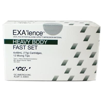 GC America EXA'lence VPES Impression Material, Heavy Body, Fast Set, 48 ml Cartridges, Refill with Tips, 4/Pkg, 137014 thumbnail 15