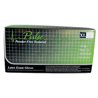 Pulse™ Latex Exam Gloves, Powder Free, Textured, Non-Sterile, Extra Large, White, 100/Box, 10 Boxes/Case thumbnail 6