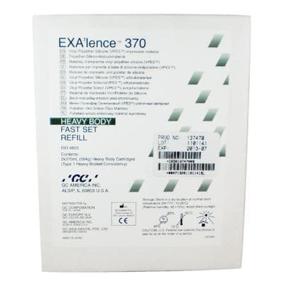 GC America Exa'lence VPES Impression Material, Heavy Body Fast Set, 370 mL Cartridge Refill, 2/Pkg, 137470 thumbnail 11