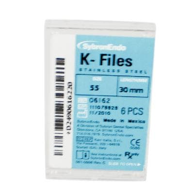 Kerr K-File, Stainless Steel, 30 mm, #55, Red, 6/Pk, 06162 thumbnail 18