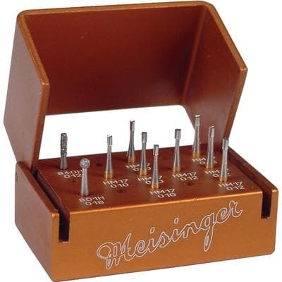 Meisinger Crown Removal Kit FG #2661, Carbide & Diamond Burs with Bur Block thumbnail 3