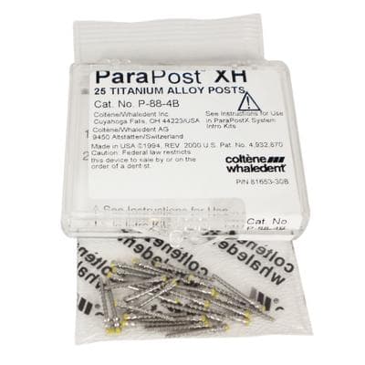 ParaPost XH Titanium Alloy Post, Size 4 (1.0mm / .040"), Yellow, Bulk Refill, 25/Pack, P-88-4B thumbnail 9