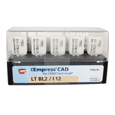 IPS Empress CAD LT I12 for CEREC, Shade BL2, Leucite-Reinforced Glass-Ceramic Milling Blocks, 5/Box thumbnail 7