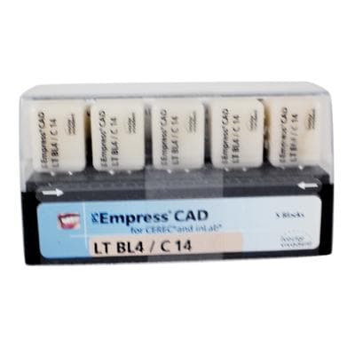 IPS Empress CAD LT (Low Translucency) Leucite Glass-Ceramic Milling Block, Shade BL4, Size C14, 5/Box thumbnail 5