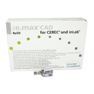 IPS e.max CAD CEREC/inLab HT Block, Shade C3, Size I12, High Translucency, 5/Pkg thumbnail 10