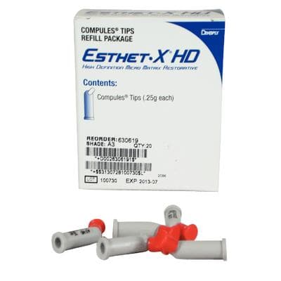 Esthet-X HD Micro Matrix Restorative Material, Compule Tip Refills, 0.25 g, A3, Regular Body, 20/Pk, 630619 thumbnail 22