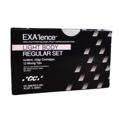 GC America EXA'lence VPES Impression Material Refill, Light Body, Regular Set, 48 mL Cartridges, 4/Pkg with 12 Mixing Tips, Pink, 137334 thumbnail 16
