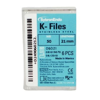 Kerr K-Files Stainless Steel #50 (Yellow) 21mm, 6/Pack, 06021 thumbnail 17