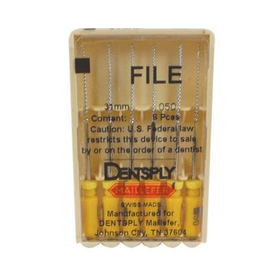 Dentsply Maillefer K-Files Stainless Steel, Size #50 (Yellow), 31mm, 6/Pack, Ref 671169 thumbnail 11