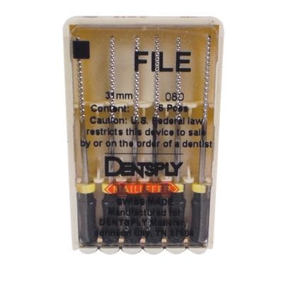 Dentsply Maillefer K-Files Stainless Steel, Size #80, 31mm, Black, 6/Pk thumbnail 7
