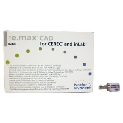 IPS e.max CAD HT Lithium Disilicate Milling Block, Size I12, Shade BL3, for CEREC/inLab, 5/Box thumbnail 9
