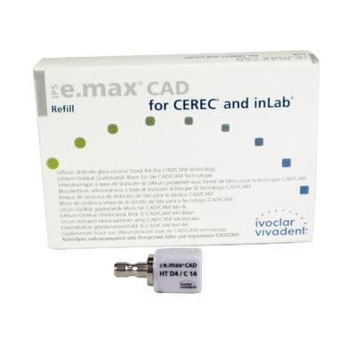 IPS e.max CAD HT CEREC/inLab Milling Block, Lithium Disilicate, Shade D4, Size C14, 5/Box thumbnail 10