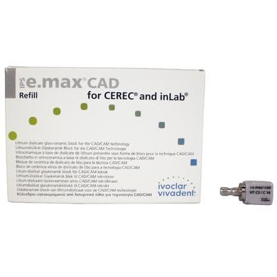 IPS e.max CAD HT (High Translucency) Lithium Disilicate Milling Block, Shade C3, Size C14, 5/Box thumbnail 14