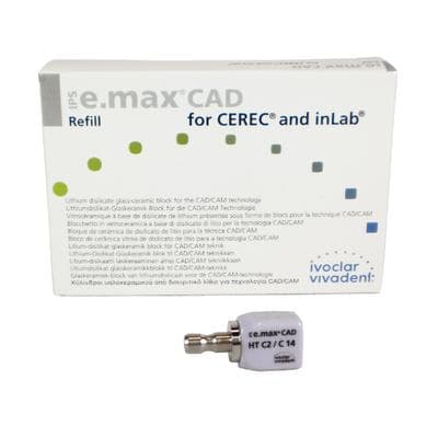 IPS e.max CAD HT CEREC/inLab Milling Block, Shade C2, Size C14, High Translucency, 5/Pkg thumbnail 14