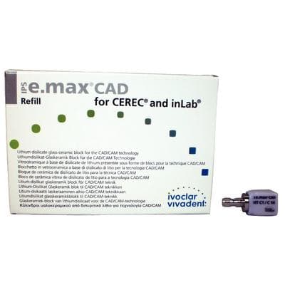 IPS e.max CAD HT CEREC/inLab Milling Block, Size C14, Shade C1, High Translucency, 5/Pkg thumbnail 11