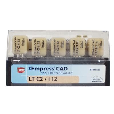 IPS Empress CAD LT Milling Blocks, Shade C2, Size I12, 5/Box thumbnail 7