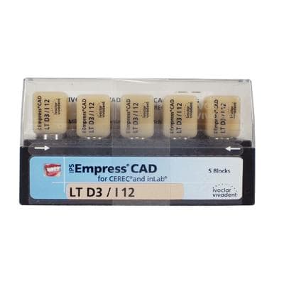 IPS Empress CAD LT I12 Milling Blocks, Low Translucency, Shade D3, 5/Box thumbnail 5