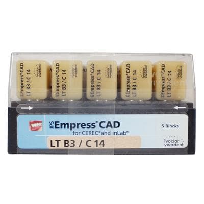 IPS Empress CAD LT (Low Translucency) Leucite Glass-Ceramic Milling Block, Shade B3, Size C14, 5/Box thumbnail 6