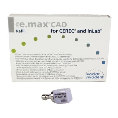 IPS e.max CAD HT CEREC/inLab Milling Blocks, Size I12, Shade A3, 5/Box thumbnail 11