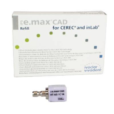 IPS e.max CAD HT CEREC/inLab Milling Blocks, High Translucency, Shade A3, Size C14, 5/Box thumbnail 11