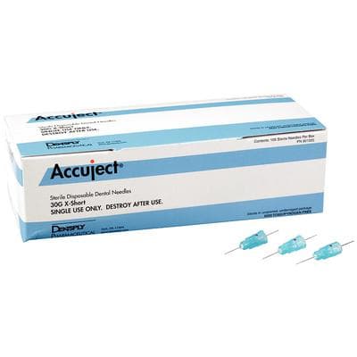 Accuject Disposable Dental Needles, Plastic Hub, 30 Gauge, Extra Short (12mm), Blue, Sterile, 100/Box, 901005 thumbnail 21