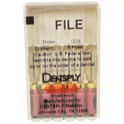 Dentsply Maillefer K-File, Stainless Steel, 31 mm, #06, Pink, 6/Pk, 671159 thumbnail 9