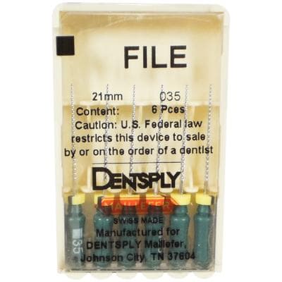 Dentsply Maillefer K-File, Stainless Steel, 21 mm, #35, Green, 6/Pk, 671106 thumbnail 7