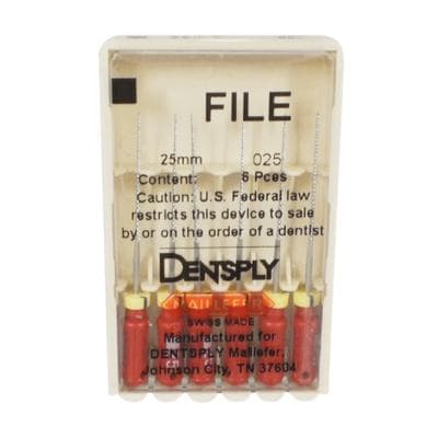 Dentsply Maillefer K-File, Stainless Steel, 25 mm, Size #25, Red, 6/Pk, 671134 thumbnail 14