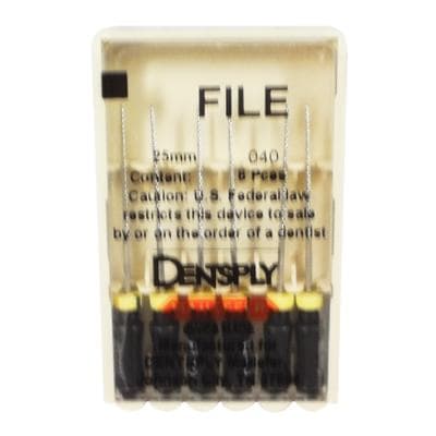 Dentsply Sirona K-File, Stainless Steel, 25 mm, Size #40, Black, 6/Pk, 671137 thumbnail 9
