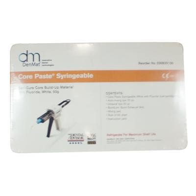 DenMat Core Paste Syringeable White with Fluoride Self-Cure Refill Kit, 50g Dual-Chamber Syringe, 030625100 thumbnail 16