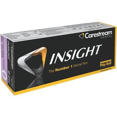 Carestream Health Insight IP-01C Size 0 Intraoral Dental X-Ray Film, F-Speed, Periapical, 1-Film Super Poly-Soft Packets with ClinAsept Barrier, 75/Box, 1200328 thumbnail 11