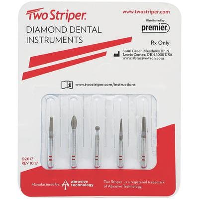 Two Striper® ShortCut™ Diamond Burs FGSS, Acorn, #T1 S (Skooter), Medium, 2.8 mm, Pkg/5, 2015903 thumbnail 9