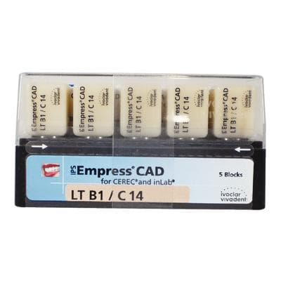IPS Empress CAD LT Leucite Glass-Ceramic Milling Blocks, Low Translucency, Shade B1, Size C14, 5/Box thumbnail 7