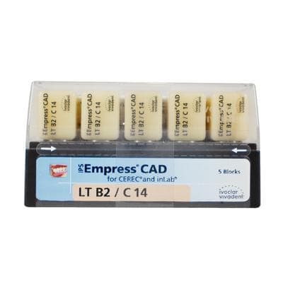 IPS Empress CAD LT C14 Milling Blocks, Shade B2, Low Translucency, 5/Box thumbnail 6