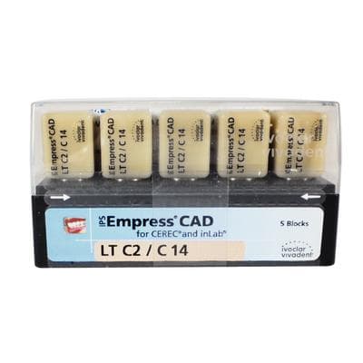 IPS Empress CAD LT Leucite Glass-Ceramic Milling Blocks, Shade C2, Size C14, 5/Box thumbnail 10