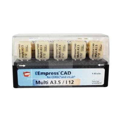 IPS Empress CAD Multi CEREC/inLab Milling Blocks, Leucite-Reinforced Glass-Ceramic, Shade A3.5, Size I12, 5/Box thumbnail 10