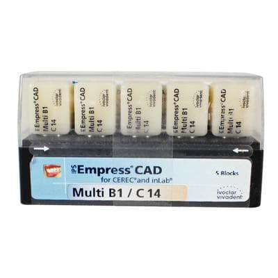 IPS Empress CAD Multi-Chromatic Leucite Glass-Ceramic Milling Blocks, Shade B1, Size C14, for CEREC/inLab, 5/Box thumbnail 10