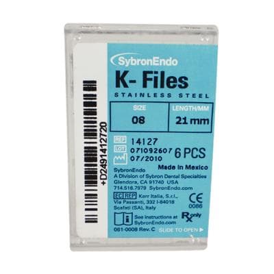 SybronEndo K-Files Stainless Steel 21mm #08, Gray, 6/Pack, 14127 thumbnail 22