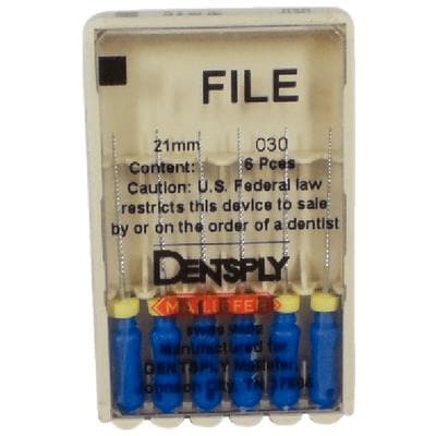 Dentsply Maillefer K-File Stainless Steel, Size #30, 21 mm, Blue, 6/Pack, 671105 thumbnail 7