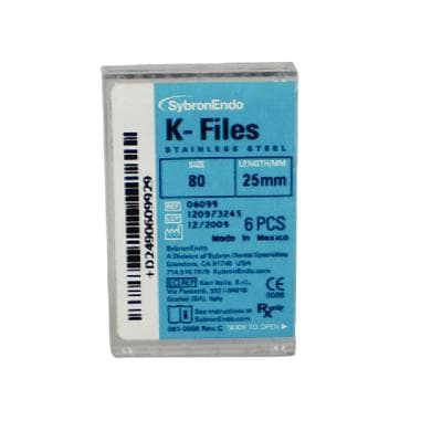 SybronEndo K-Files Stainless Steel 25mm #80 (Black), 6/Bx, 06099 thumbnail 18