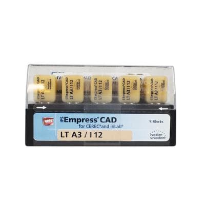 IPS Empress CAD LT I12 A3 Leucite Glass-Ceramic Milling Blocks for CEREC/inLab, Low Translucency, 5/Box thumbnail 10