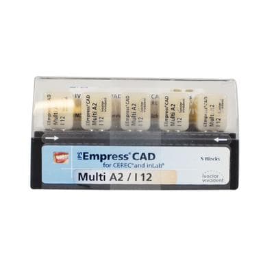 IPS Empress CAD Multi I12 for CEREC, Shade A2, Leucite-Reinforced Glass-Ceramic Milling Blocks, 5/Box thumbnail 11