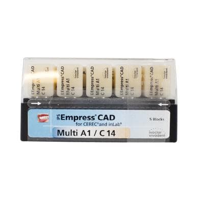 IPS Empress CAD Multi-Chromatic Leucite Glass-Ceramic Milling Blocks, Shade A1, Size C14, for CEREC/inLab, 5/Box thumbnail 11