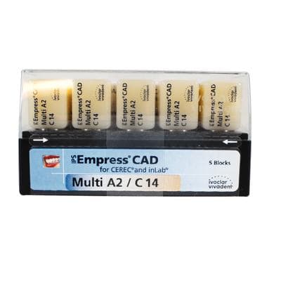 IPS Empress CAD Multi CEREC/inLab Milling Blocks, Leucite Glass-Ceramic, Shade A2, Size C14, 5/Box thumbnail 12