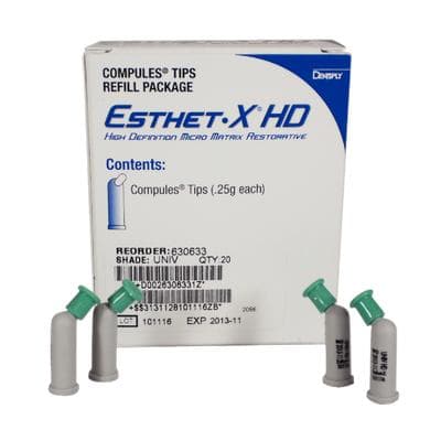 Esthet-X HD Micro Matrix Restorative Material, Compule Tip Refills, 0.25 g, Universal (U), Regular Body, 20/Pk, 630633 thumbnail 17