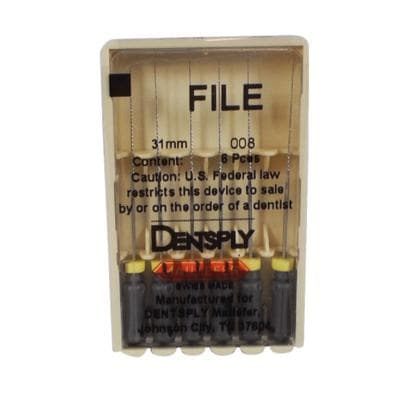 Dentsply Sirona Maillefer K-File, Stainless Steel, 31 mm, Size #08, Grey, 6/Pk, 671160 thumbnail 5