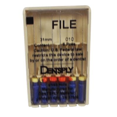 Dentsply Maillefer K-File, Stainless Steel, 31 mm, #10, Purple, 6/Pk, 671161 thumbnail 13
