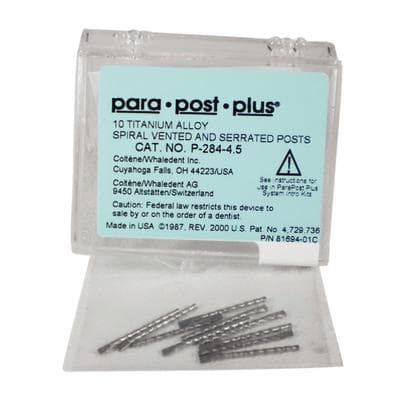 ParaPost Plus Titanium Endodontic Post Refill, Size 4.5 (0.045"/1.14mm), Blue, 10/Pk, P284-4.5 thumbnail 12